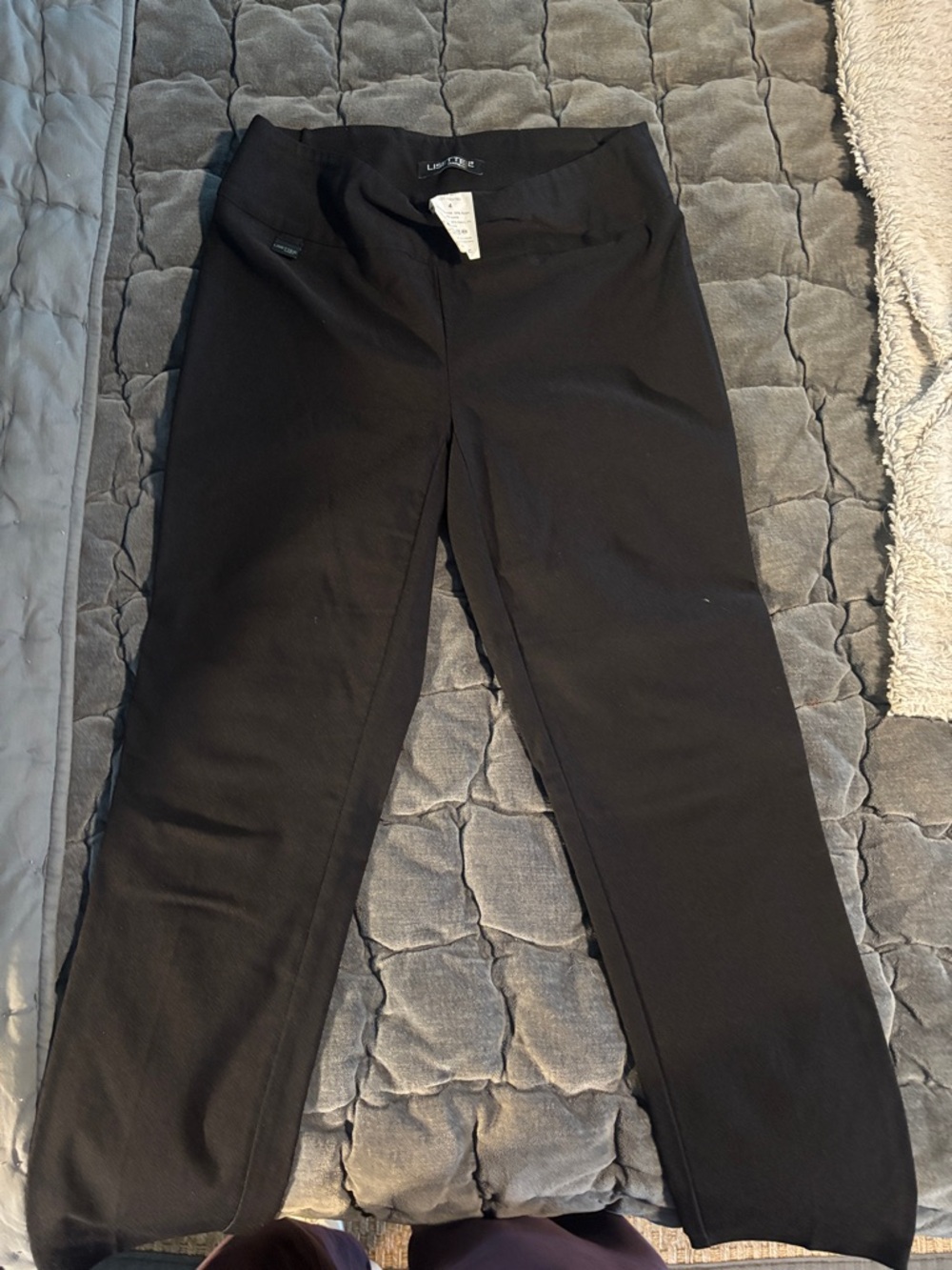 Lisette Black Straight-Leg Work Pants